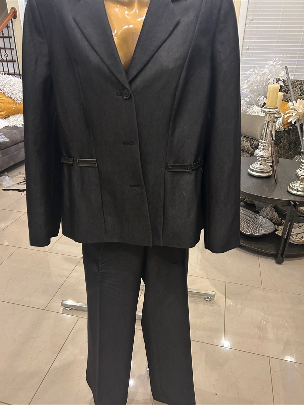 Women's Black Tailored Blazer & Trouser Set